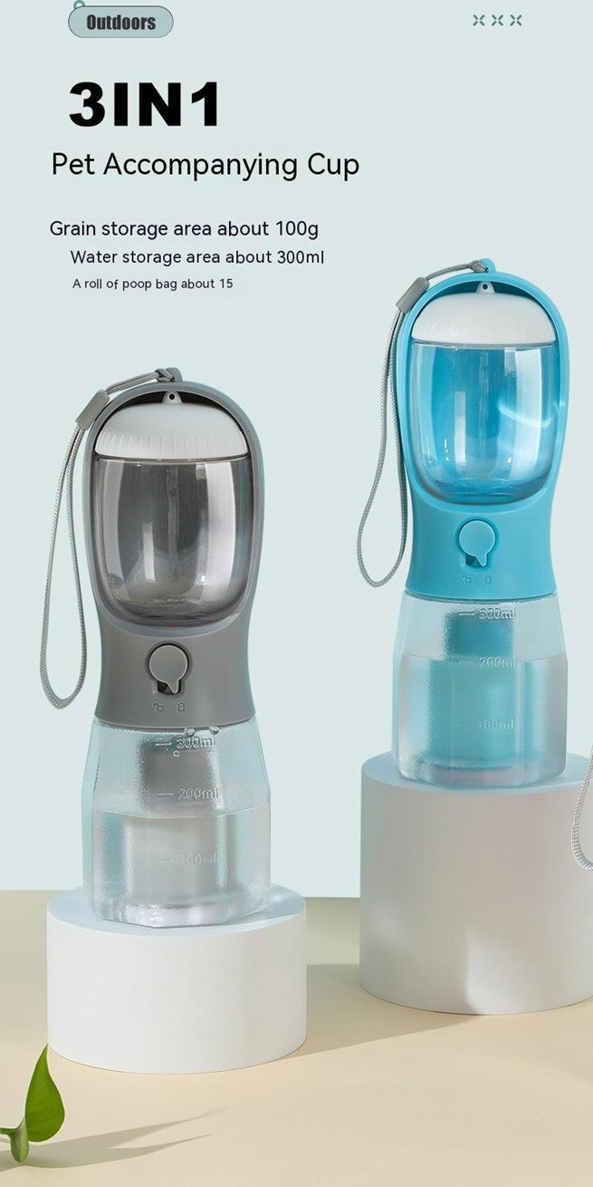 All-in-One Dog Water Bottle: Feed, Hydrate, Clean Easily