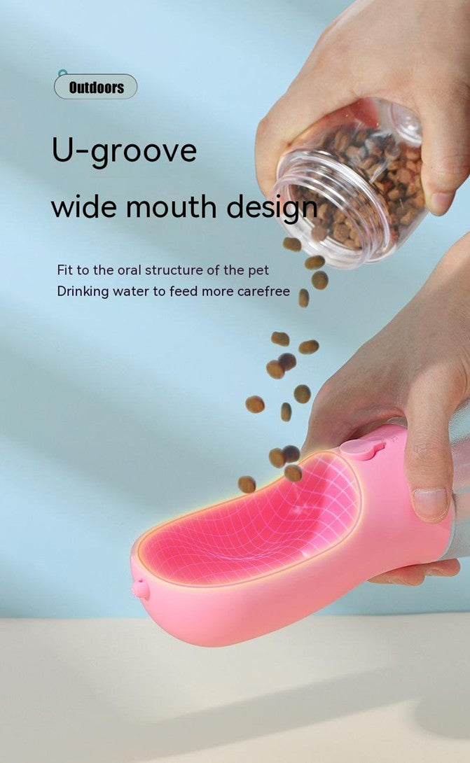 All-in-One Dog Water Bottle: Feed, Hydrate, Clean Easily