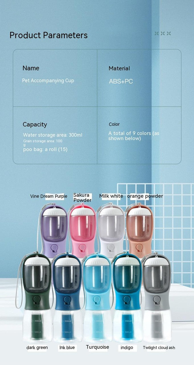 All-in-One Dog Water Bottle: Feed, Hydrate, Clean Easily